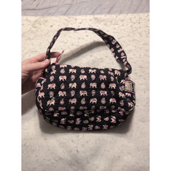 Vera Bradley Pink Elephant small Handbag Top Zip - Picture 3 of 10